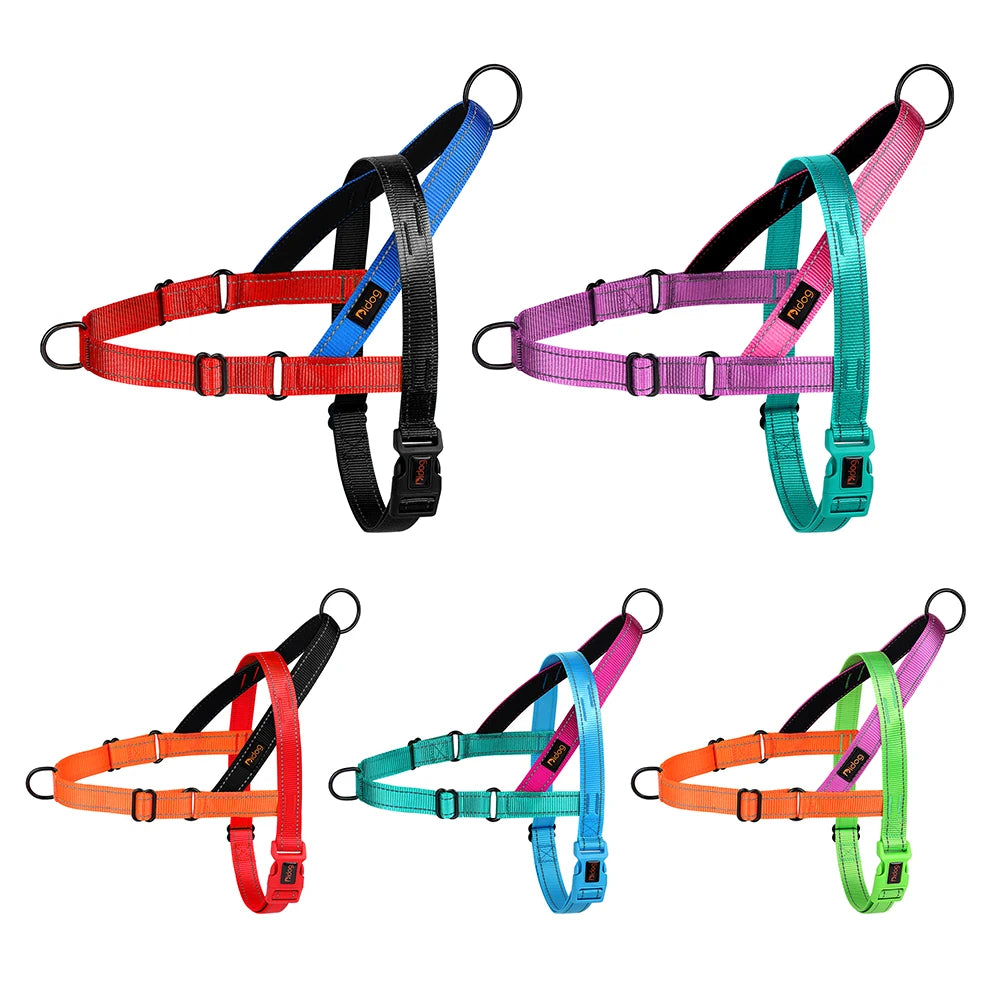 Reflective Nylon Dog Harness Adjustable Pet Dogs Training Harnesses No Pull Pet Pug Pitbull Walking Vest For Small Large Dogs